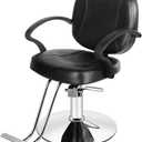 Artist hand Salon Chair for Hair Stylist, Comfortable Barber Chair Hydraulic Pump Stylist Chairs for Salon with Extra Wide Seat, Spa Beauty Equipment for Hair Stylists for Barbershop and Home (Style 3, Black)
