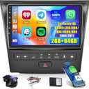 Hikity Android Car Stereo for Lexus GS GS300/350/400/430/450H/460 2004-2011 Radio 2+64GB 9 Inch Touchscreen Car Radio Carplay Android Auto Support GPS Navigation WiFi Bluetooth FM EQ Backup Camera