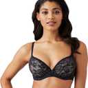 Wacoal Womens Lace Finesse Contour Bra (32DDD, Black/Toast)