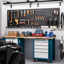 INCLY 48x36 Inch Metal Peg Board Kit with 1/4" Pegboard Hooks Accessories, 6PCS Peg Board Panels and 234PCS Black Pegboard Wall Organizer Tool Storage System for Garage Workbench Shed