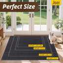 JSEI Door Mat for Entrance 36"x60", Dirt Trapper Doormat, Dark Grey | Entryway Rugs Washable, Dog Door Mat Stain Resistant and Absorbent Welcome Floor Mat for Front Back Door, Wet Shoes & Paws