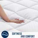 OLANLY Queen Quilted Fitted Mattress Pad Soft Pillow Top Mattress Topper, Down Alternative Fill, Cooling Comfort Breathable Mattress Cover, Machine Washable Deep Pocket Mattress Protector, White