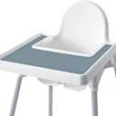 High Chair Placemat for IKEA Antilop Baby High Chair, Silicone Placemats, High Chair Tray Finger Foods Placemat for Boys and Girls, Babies, Toddlers (Ether)