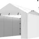 VEVOR Carport Replacement Canopy Cover Side Wall 10 x 20 ft, Garage Tent Shelter Tarp Heavy-Duty Waterproof & UV Protected, Easy Installation with Ball Bungees,White (Top and Frame Not Included)