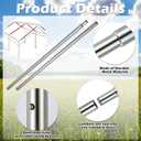 2 Pack Canopy Brace Pole, 10x20 Tent Support Rod | Heavy Duty Metal Replacement Support Rod, Carport Lean to Awning Accessory, Garage Shelter Pole, Canopy Frame Reinforcement