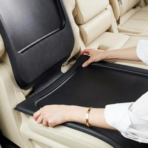 Siliguard Car Seat Protector for Child Car Seat, Leather Seat Protector, No Indentation No Dent, Non-Slip Waterproof 3mm Thin Silicone Car Seat Mat, LATCH and ISOFIX Compatible, Baby Infant Toddler