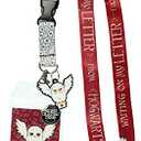 Harry Potter Hedwig ID Lanyard Badge Holder with 1.5" Charm Pendant
