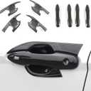 Exterior Door Handle Bowl Cover Trim Set for Toyota Camry LE SE XLE XSE 2018 2019 2020 2021 2022 2023 2024 2025 8th 8.5th Gen (Carbon Fiber Print)
