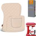 Stand Mixer Cover Compatible with KitchenAid 6/7/8 Quart Bowl-Lift Mixer, Quilted Waterproof Appliance Dust Protector with Storage Pocket (Khaki)