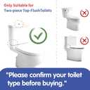 2-Inch Toilet Tank Replacement Kit with Dual Flush Valve - Easy Installation, Leak-Free Seal for Most 2-Piece Toilets