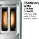 Hamilton Beach 2 Slice Toaster with Extra-Wide Slots, Bagel Setting, Toast Boost, Slide-Out Crumb Tray, Auto-Shutoff & Cancel Button, Defrost Function, Stainless Steel (22794)