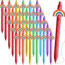 Engrowtic 60 Pcs Motivational Rainbow Ballpoint Pens Bulk Back to School Emotional Positive Pens with Inspirational Quote Black Ink Gift for Teacher Student