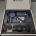 TheraGun Therabody Relief Handheld Percussion Massage Gun - Easy-to-Use, Comfortable & Light Personal Massager for Every Day Pain Relief Massage Therapy in Neck, Back, Leg, Shoulder and Body (Navy) (Navy - 3 Attachments)