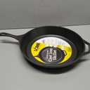 Lodge 15 Inch Cast Iron Pre-Seasoned Skillet  Signature Teardrop Handle - Use in the Oven, on the Stove, on the Grill, or Over a Campfire, Black