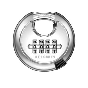 DELSWIN 4 Digit Combination Lock with Hardened Steel Shackle Combo Padlock for Sheds,Gym Locker,Storage Unit,Gate and Fence (1 Pcs)