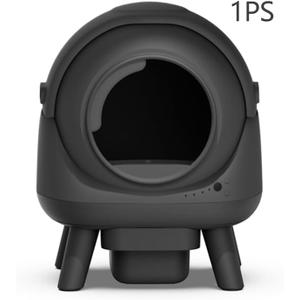 Self Cleaning Litter Box,Automatic Cat Litter Box for Multiple Cats,Robot with APP Control,Dual Safety Protection,Odor-Free Waste Disposal Includes Trash Bags,Grey