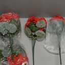 Der Rose 6 Pack Red Artificial Geraniums Flowers for Outdoors UV Resistant Faux Flowers for Outdoor Planters Window Boxes Patio Cemetery Porch Decor