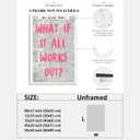 Retro Trendy Newspaper Canvas Wall Art Poster What If All Works Out Positive Affirmation Quote Pink Font For Home Bedroom Dorm Wall Decor12x18inch Unframed