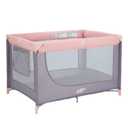 Pamo Babe Compact Pack and Play - Portable Crib for Baby, Lightweight Foldable Travel Playard with Mattress Pad & Carry Bag, Safe Breathable Travel Bed for Home, Trips & Family Visits, Pink