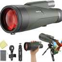 15x65 Monoculars for Adults High Powered - Monocular Telescope with Phone Adapter & Tripod - Super Bright Waterproof Monocular with BAK4 Prism & FMC Lens - Monoculars for Bird Watching Travel Hiking