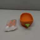 Carrot Shape Silicone Baby Feeding 6 Pack Set, 1 Suction Bowl & Plate, Bib, Spoon, Fork, Cup (Bowl with Spoon and Fork)
