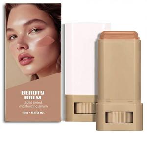 Beauty Balm Serum-Enriched Tinted Moisturizer Stick  Hydrating Lightweight Solid Foundation with Natural Skin Tint Finish, Flawless Sheer to Medium Coverage, Radiant & Dewy Glow, All-Day Wear (6#, 1)