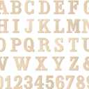 3 Inch 216 Pieces Wooden Letters & Numbers for Crafts Unfinished Wood Alphabet ABC & Numbers 0-9 for Wall Decor