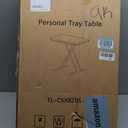 Folding Table 30 Inch - Small Desk Adjustable Height TV Tray for Laptop, Couch, Camping - Heavy Duty Utility Foldable Table for Small Spaces, No Assembly Required, White Granite