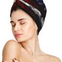 American Flag Hair Towel Wrap, Absorbent Hair Drying Towel, Microfiber Hair Drying Cap Turban for Drying Curly Long Thick Hair