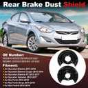 Rear Left Right Brake Dust Shield for Hyundai Elantra 11-16 for Hyundai Elantra Coupe GT for Kia Forte Koup Forte5 Disc Brake Backing Plate Splash Cover 583903X000/583903X100