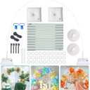 IDAODAN Balloon Arch Kit, Balloon Arch Stand with Base, Adjustable Wide Garland Arch for Wedding Baby Shower Birthday Party Supplies Decorations (White)