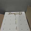 Wooden Donut Wall Display Stand - Holder for 20 Doughnuts, Board for Grow Up Party, Birthday, Wedding, Baby Shower Decorations (White)