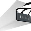 No-Screw Under Desk Cable Management Tray - Self-Adhesive Installation, Cord Management, Cable Tray, Under Desk Wire Organizer - White Single Tray