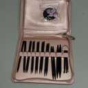 Froggod 4.53-inch (11.5cm) Interchangeable Circular Knitting Needles Set Aluminum US Sizes 2.5, 4, 5, 6, 7, 8, 9, 10, 11 with Interchangeable Knitting Needles and Cables, Accessories and Case, 9 Pairs