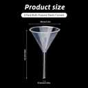 8 Pcs 3.5 Inch Wide Mouth Plastic Funnels,Multi-Purpose Clear Funnels with with Long Reaching Spout for Filling Water Bottles,Oils,Kitchen, Easy and Smooth Content Transfer