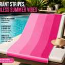 Pink Beach Towels 2 Pack, Extra Large 30x60 Inch Cotton Blend, Soft Absorbent Quick Dry - Pool, Gym and Beach Towels