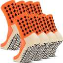 2/4 Pairs Grip Soccer Socks for Men Women Cushioned Non Slip Football Basketball Athletic Sports Socks