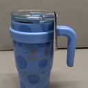 Reduce 24oz Cold Vacuum Insulated Stainless Steel Straw Tumbler Mug Blue: Dishwasher-Safe