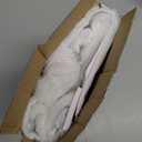 Christmas Sequin Tree Skirt 36in,White Soft Thick with Silver Snowflakes Decorations for 36 Inches Xmas Tree