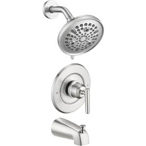 Replacement for Moen Shower Faucet Trim Kit, 9-Setting High Pressure Rain Showerhead, Shower Handle& Tub Spout, (Valve& Catridge Not Inclued), Brushed Nickel