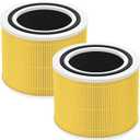2 Pack Core 300 Pet Care Replacement Filter for LEVOIT Core 300 Core 300-P Core 300S-P Air Purifier, Core 300-RF-PA (Yellow)
