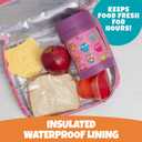 Bentology Lunch Box for Kids- Insulated, Waterproof, Durable Tote Bag Lunchbox fits Bento Boxes, Containers, Jars, Bottles- Keeps Food Hotter or Colder Longer- Back To School Reusable Sleeve For Girls (Owl)