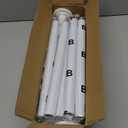 Outdoor Tension Rods for Patio White Extra Tension Curtain Rod 31-124 inLong Curtain Rods Adjustable Heavy Duty Tension Rod for Bathroom Window No Drilling Never Rust Non Slip