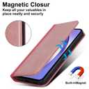 Ｈａｖａｙａ for Samsung Galaxy A54 5G Fashion Wallet Phone Case, Two-Tone Magnetic Cover with Kickstand - Rose Gold & Rose Red