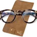 EASY READ Retro Round Blue Light Blocking Reading Glasses for Women,Anti UV Readers for Women with Spring Hinge
