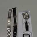 Stainless Steel Band and Case Compatible With Apple Watch Iwatch Ultra Series 11 10 9 8 7 6 5 4 3 2 1 SE 49mm 45mm 46mm 44mm 42mm 41mm 40mm 38mm,Men Women Classic Classy Metal Business (Black&Silver)