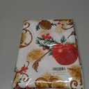 SASTYBALE Christmas Tablecloth Rectangle, Jacquard Fabric Christmas Table Cloth with Poinsettia Flowers, Spillproof Table Cover for Winter Holiday Dinner Decor (Rectangle, 60" x 84")