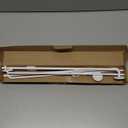 2 Pack Magnetic Curtain Rods for Metal Door, Adjustable 18 to 30 Inch Curtain Rod, 3/8" Diameter Magnet Rods for French Doors Window Cafe(White, 2Pack)