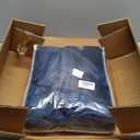 JIUZHEN Navy Velvet Curtains 96 inches for Living Room - Soft Retro Blackout Velvet Drapes Rod Pocket Room Darkening Thermal Insulated for Bedroom/Gallery, 52W x 96L, 2 Panels with Tiebacks