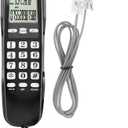 Landline Phone, Corded Phone for Home, Mini Wall Telephone with Caller ID, Vintage House Phone with LCD Display, Incoming Memories/Memories Checking/Call Back Function (Black)